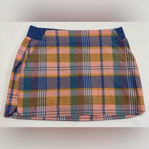 Walter Hagen XL Womens 16 In Pull On Skort Lightweight Core Modern Madras NWT
